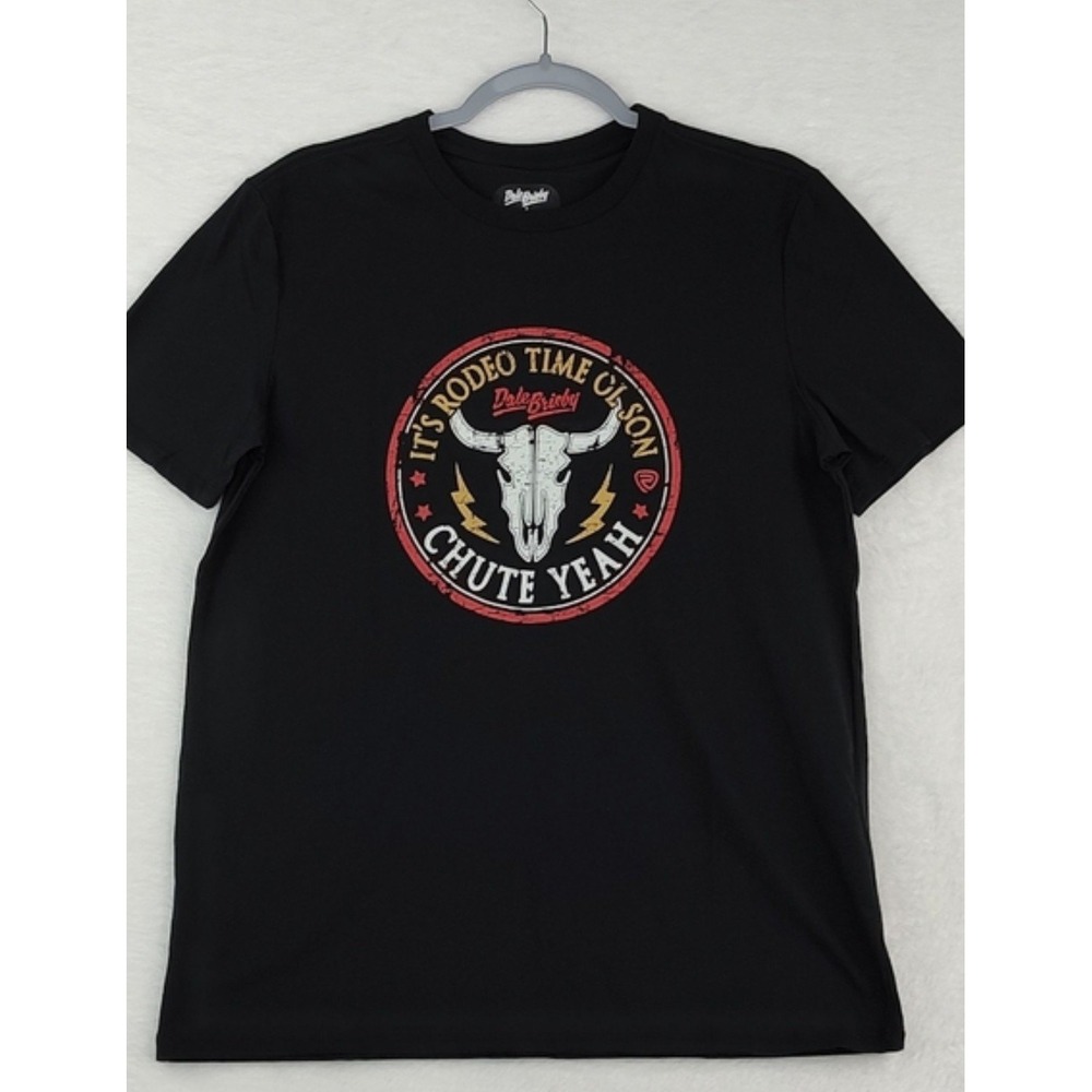 Dale Brisby Kids Chute Yeah Rodeo Graphic Tee Black Short Sleeve Skull T-Shirt